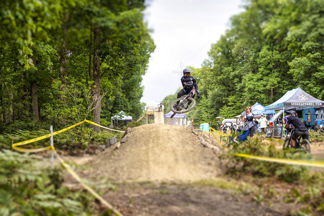 Jake Cortes on course at 2023 Oil City DH Race